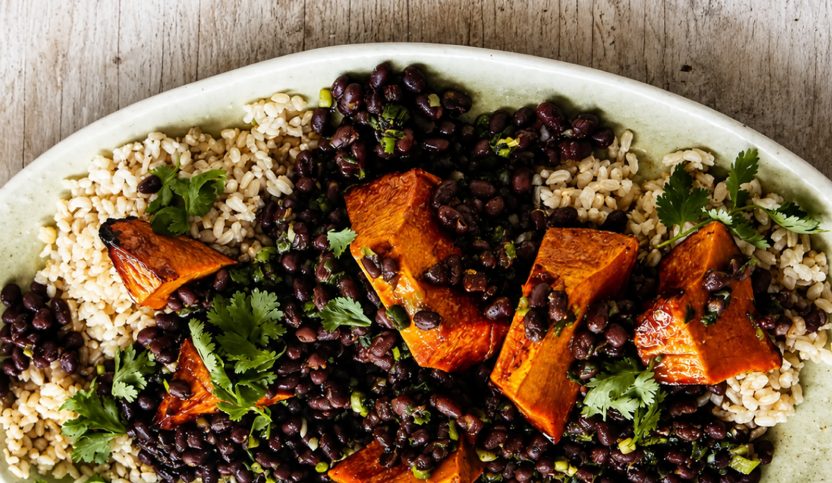 Adzuki Bean, Ginger & Pumpkin Stew