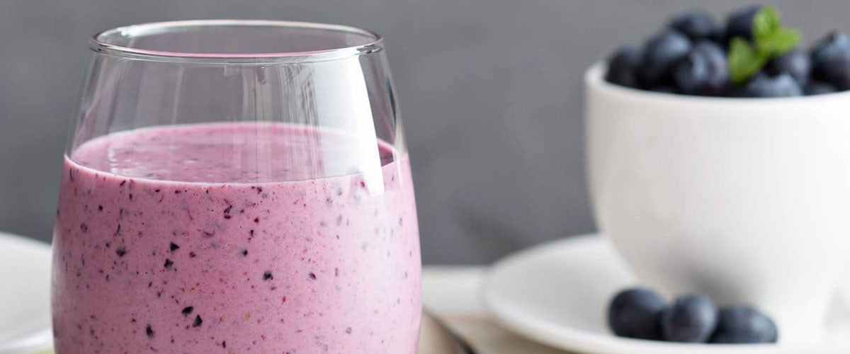 Almond Date and Blueberry Shake