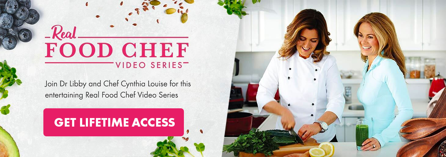 Real Food Chef Video Series - Lifetime access to 90+ delicious recipes. Click here!